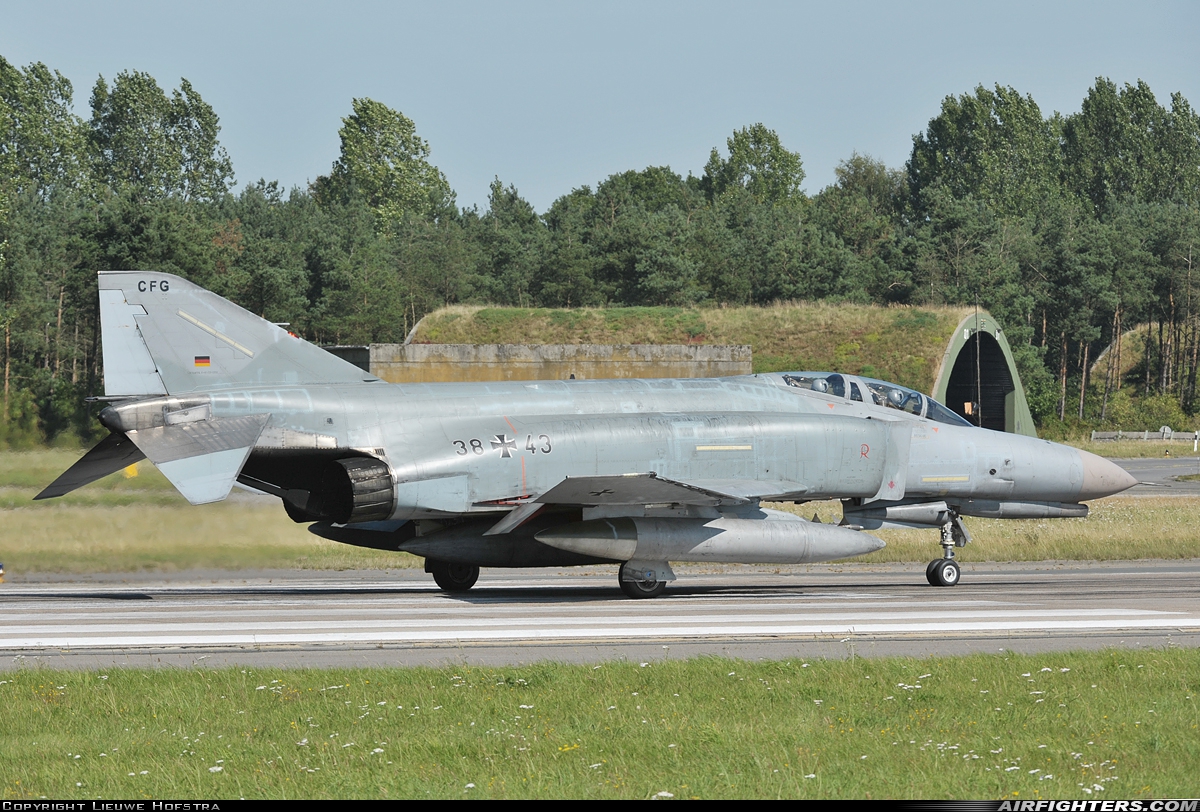 Germany - Air Force McDonnell Douglas F-4F Phantom II 38+43 at Wittmundhafen (Wittmund) (ETNT), Germany