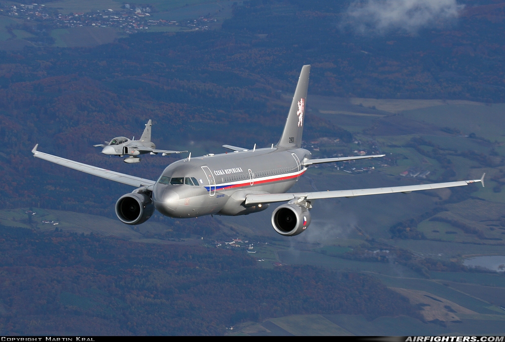 Czech Republic - Air Force Airbus A319-115X 2801 at In Flight, Czech Republic