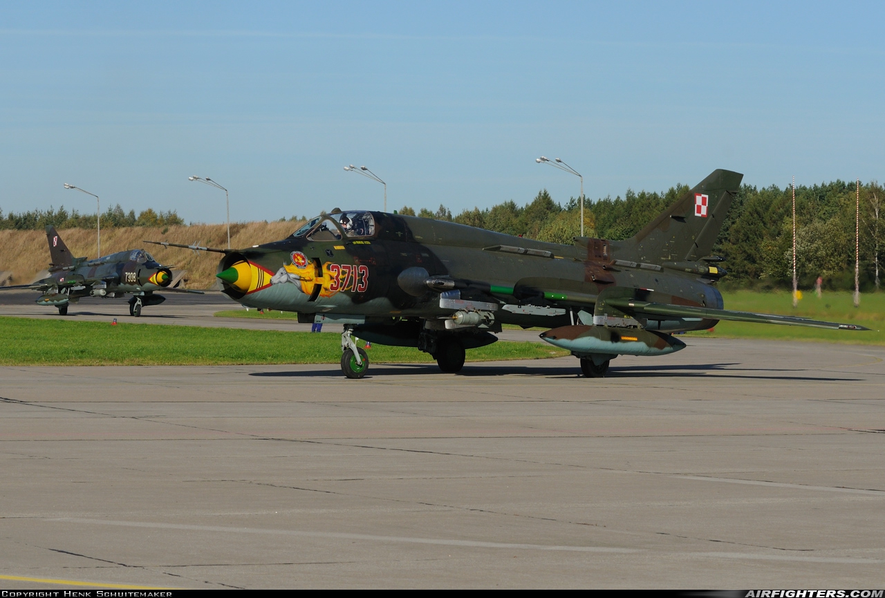 Poland - Air Force Sukhoi Su-22M4 Fitter-K 3713 at Swidwin (EPSN), Poland