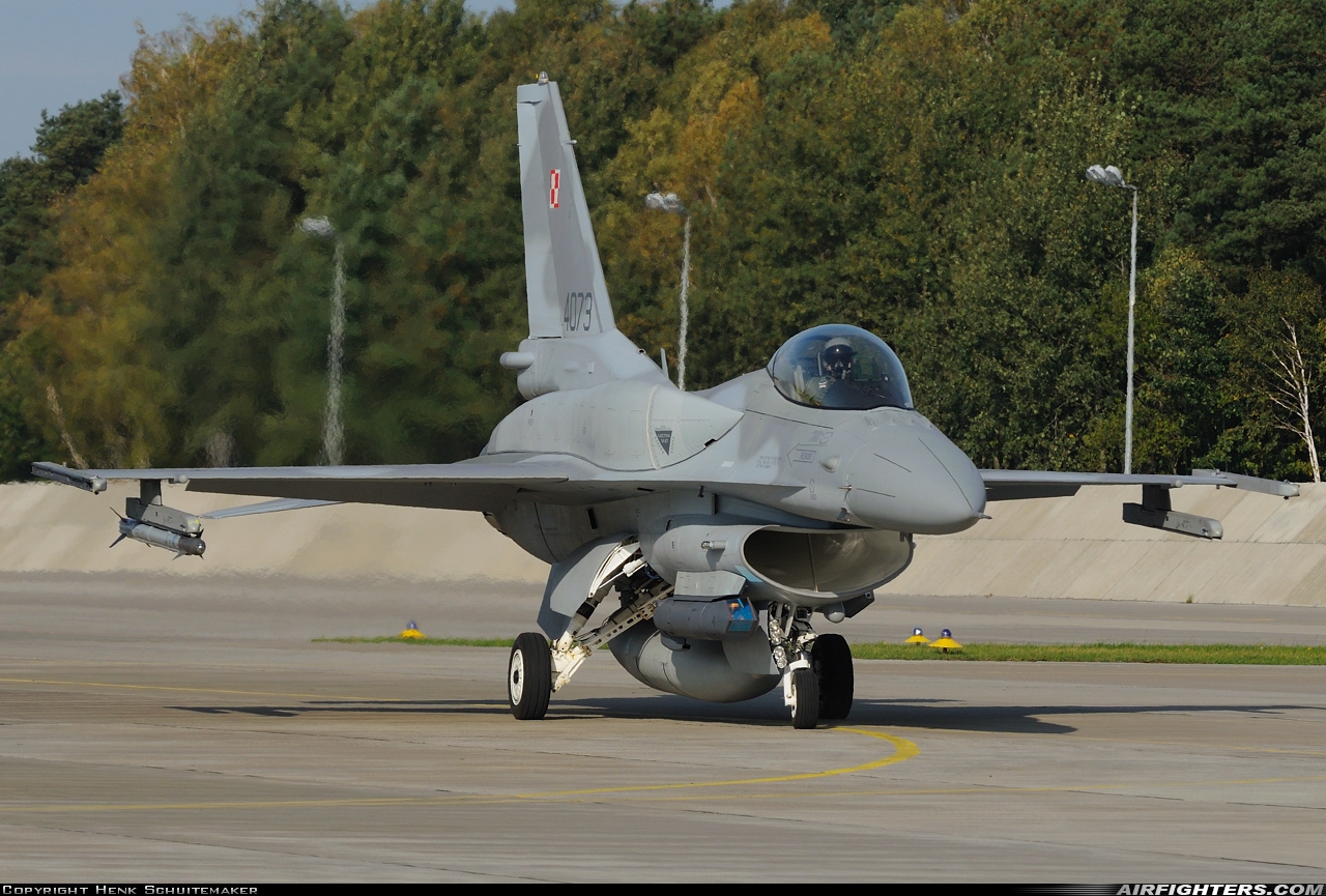 Poland - Air Force General Dynamics F-16C Fighting Falcon 4073 at Lask (EPLK), Poland