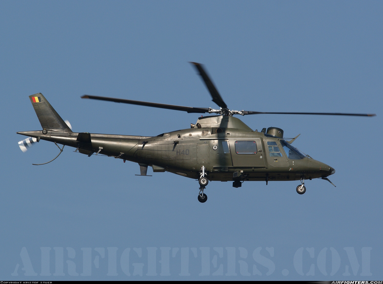 Belgium - Army Agusta A-109HA (A-109BA) H40 at Kleine Brogel (EBBL), Belgium
