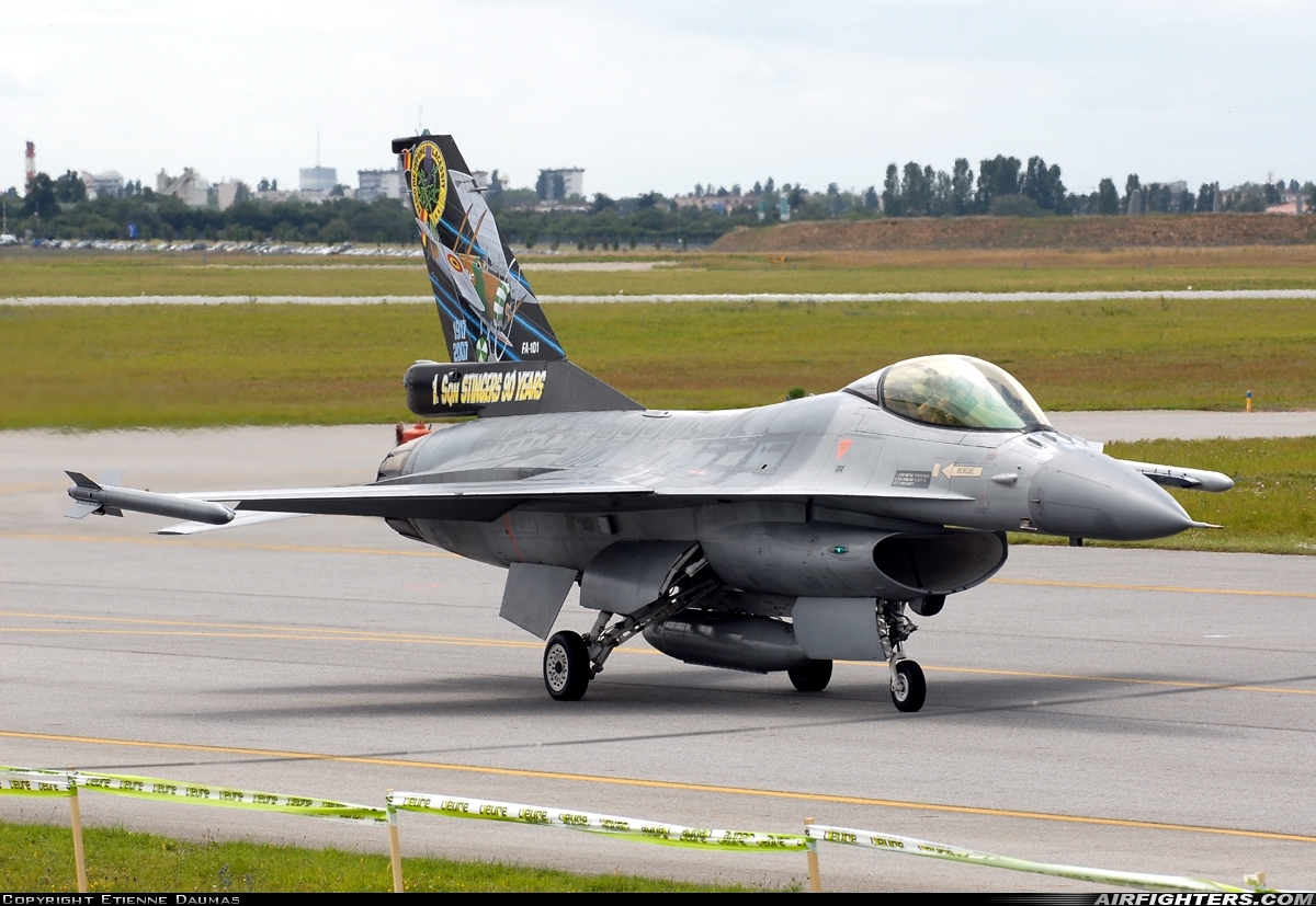 Belgium - Air Force General Dynamics F-16AM Fighting Falcon FA-101 at Evreux - Fauville (EVX / LFOE), France