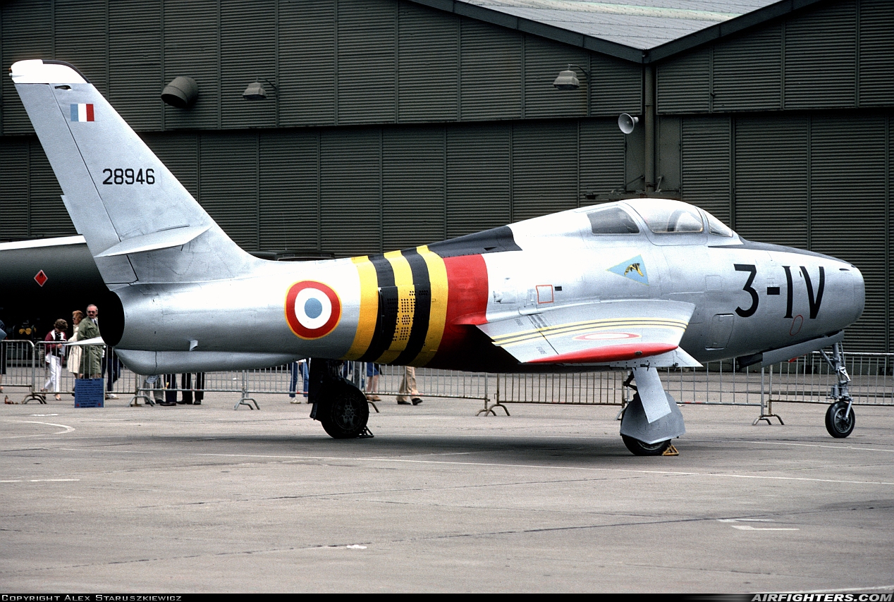 France - Air Force Republic F-84F Thunderstreak 28946 at Nancy - Ochey (LFSO), France