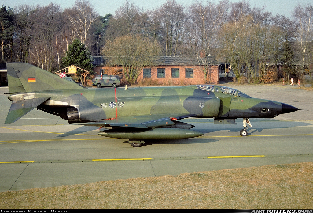 Germany - Air Force McDonnell Douglas RF-4E Phantom II 35+87 at Hopsten (Rheine -) (ETNP), Germany