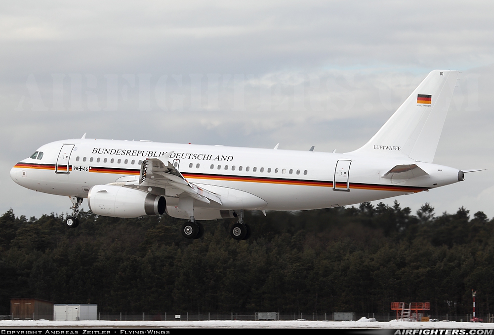 Germany - Air Force Airbus A319-133X 98+46 at Ingolstadt - Manching (ETSI), Germany