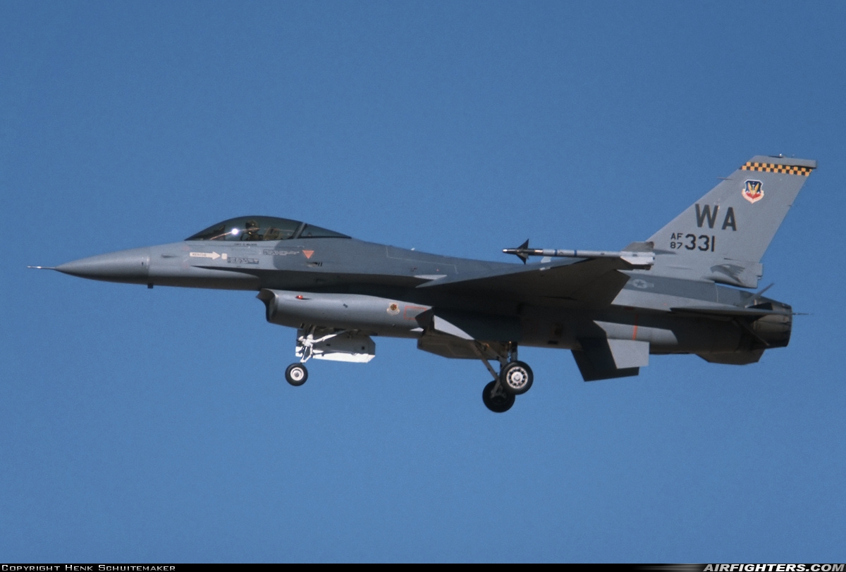 USA - Air Force General Dynamics F-16C Fighting Falcon 87-0331 at Las Vegas - Nellis AFB (LSV / KLSV), USA