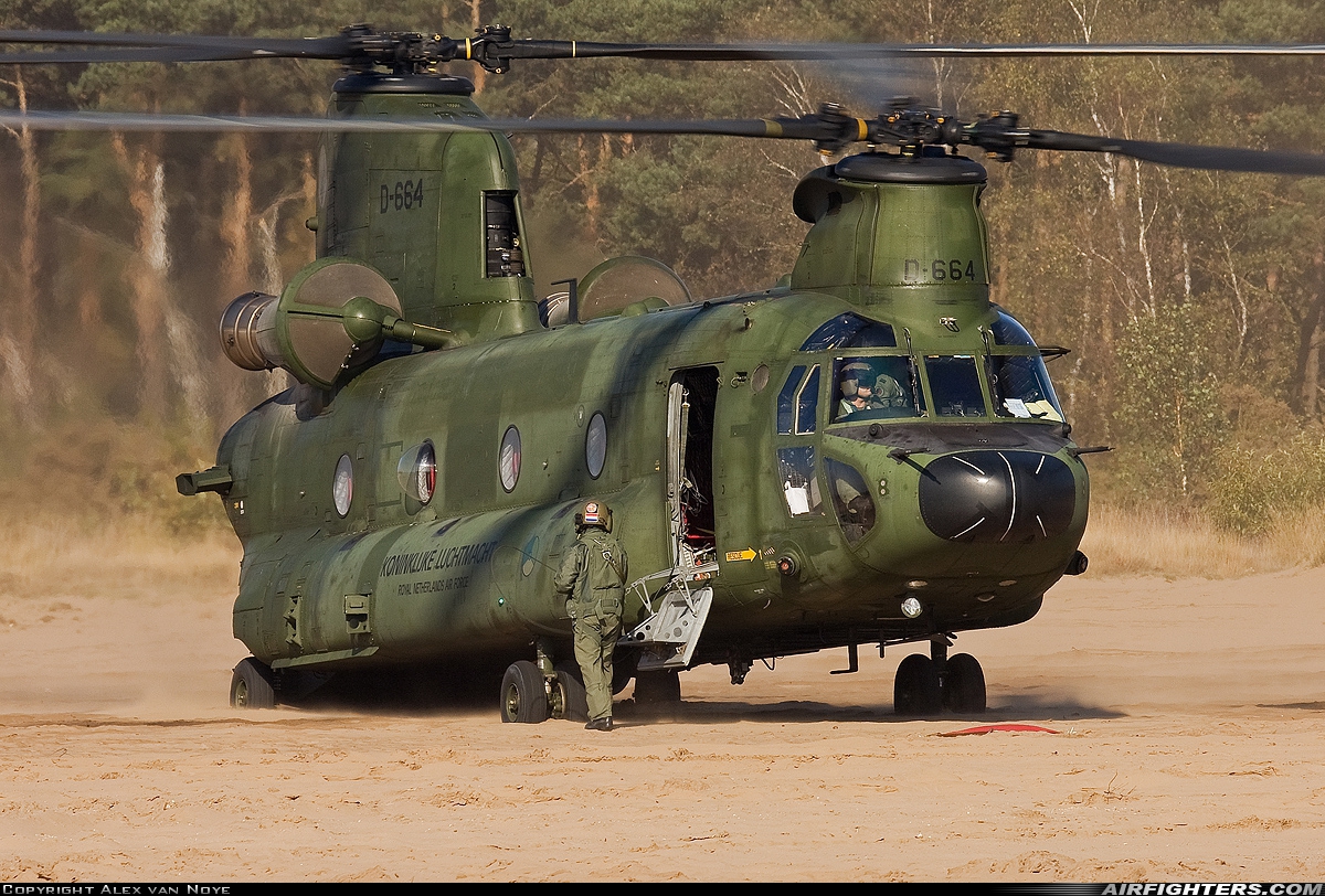 Netherlands - Air Force Boeing Vertol CH-47D Chinook D-664 at Off-Airport - Oirschotse Heide (GLV5), Netherlands