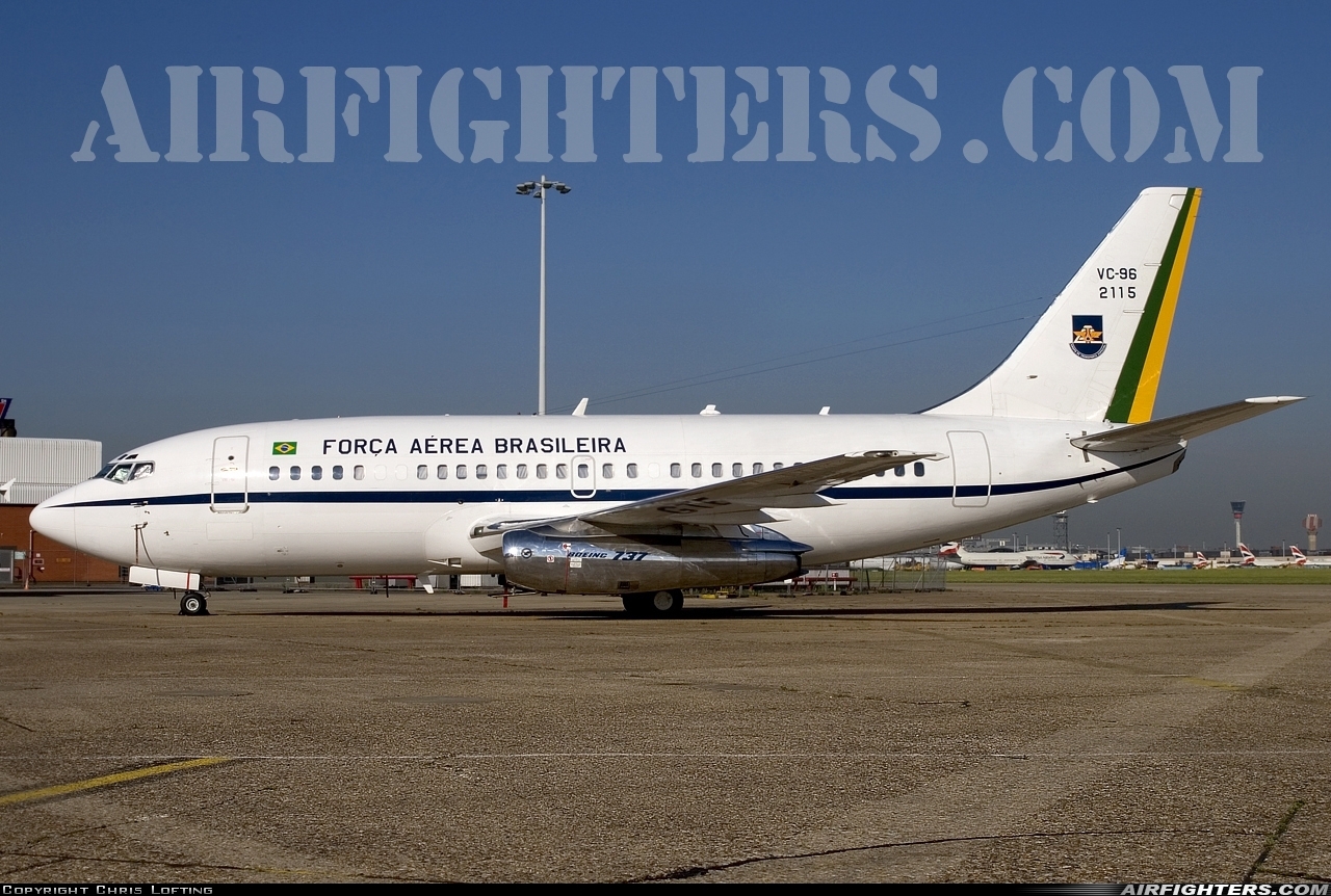 Brazil - Air Force Boeing VC-96 (737-2N3/Adv) 2115 at London - Heathrow (LHR / EGLL), UK