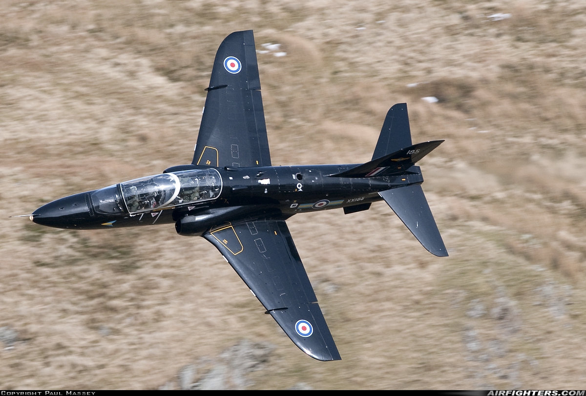 UK - Air Force British Aerospace Hawk T.1 XX185 at Off-Airport - Machynlleth Loop Area, UK