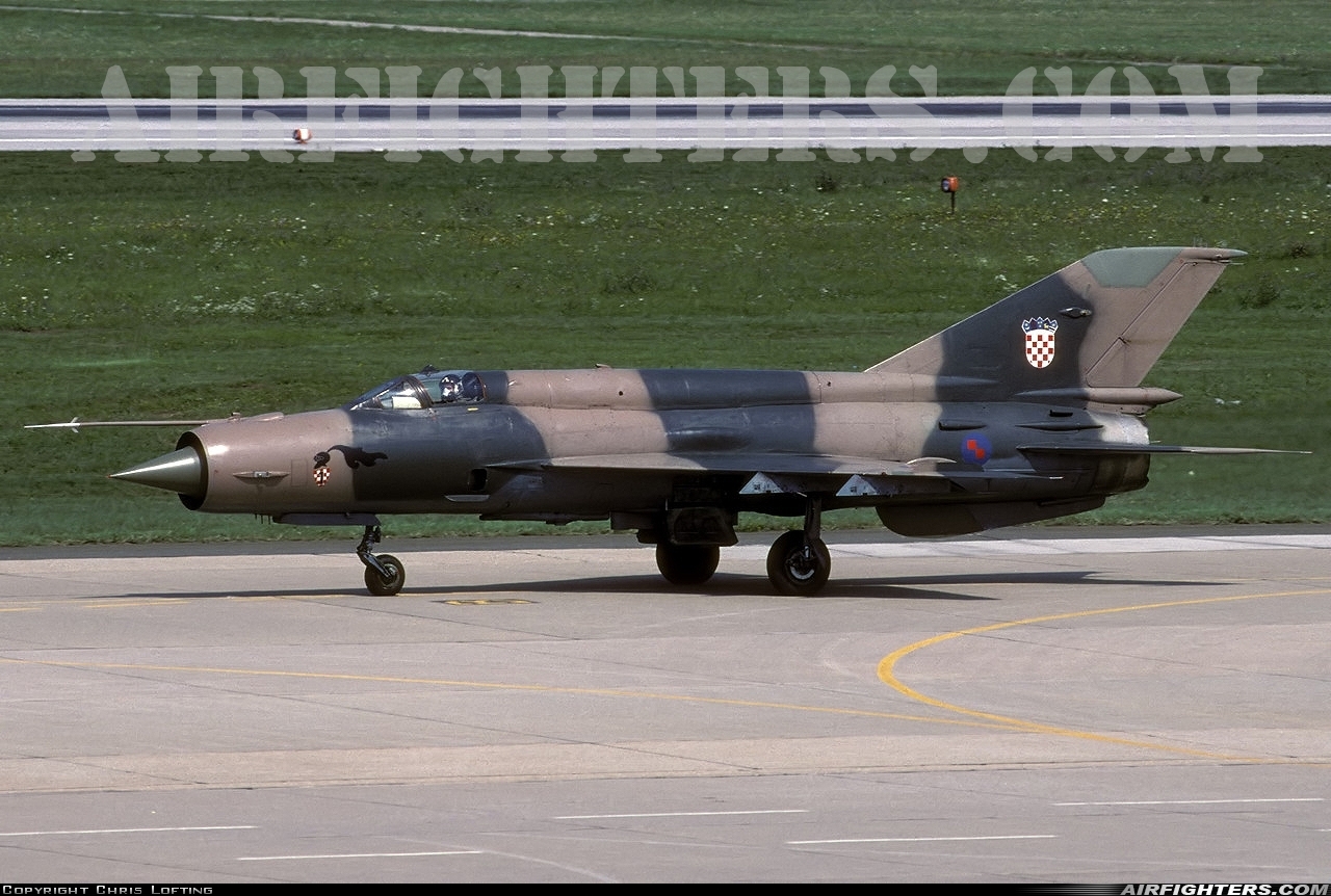 Croatia - Air Force Mikoyan-Gurevich MiG-21bis 107 at Zagreb - Pleso (ZAG / LDZA), Croatia