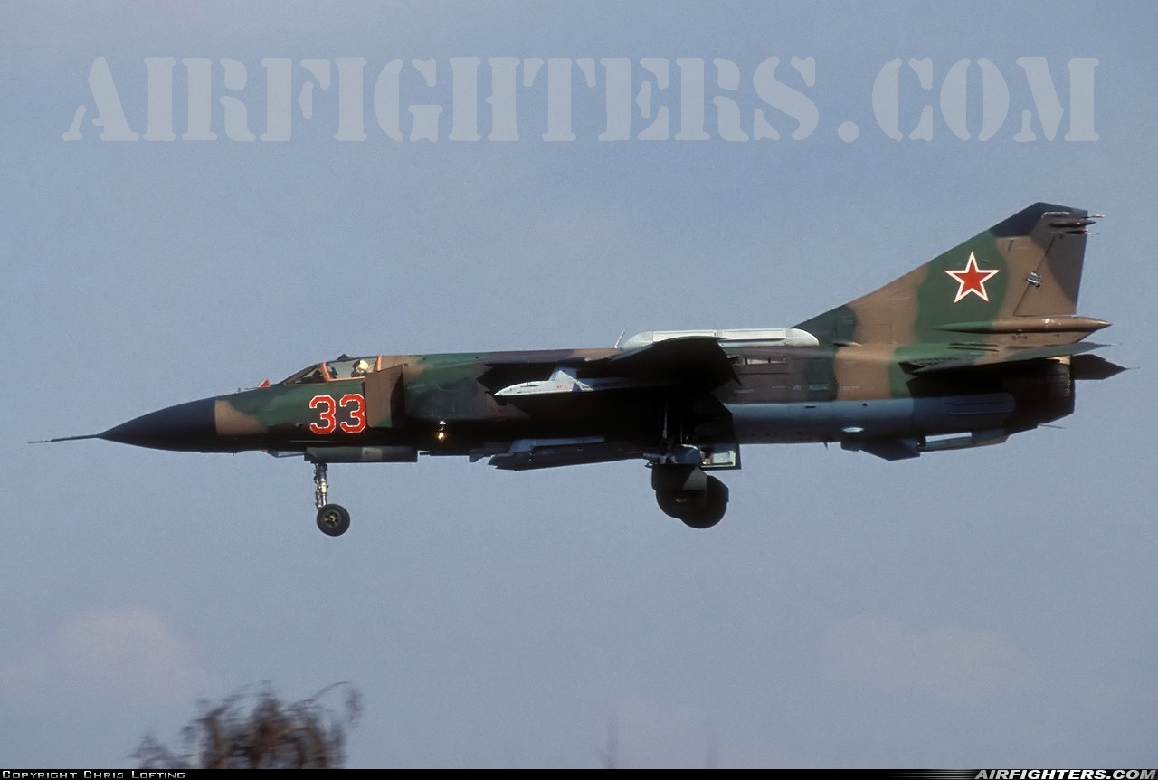 Russia - Air Force Mikoyan-Gurevich MIG-23MLD 33RED at Altes Lager (Juterbog), Germany