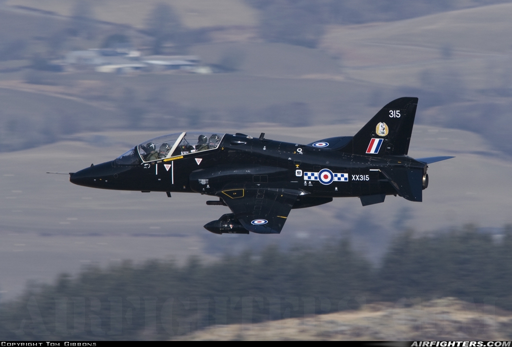 UK - Air Force British Aerospace Hawk T.1A XX315 at Off-Airport - Machynlleth Loop Area, UK