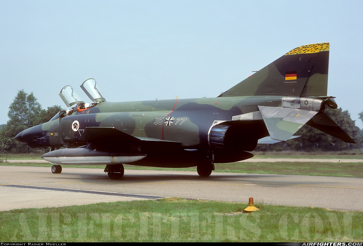 Germany - Air Force McDonnell Douglas RF-4E Phantom II 35+77 at Kleine Brogel (EBBL), Belgium