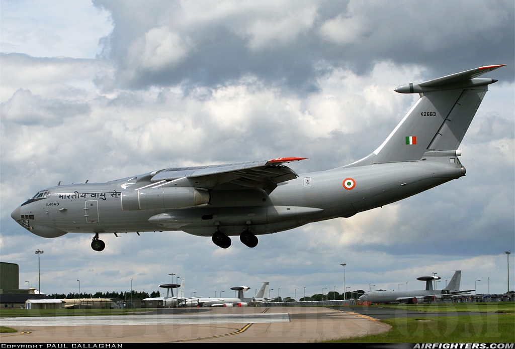 India - Air Force Ilyushin IL-76MD Gajaraj K2663 at Waddington (WTN / EGXW), UK