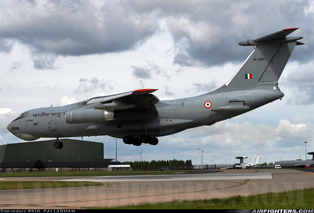 India - Air Force Ilyushin IL-78MKI Midas RK3451 at Waddington (WTN / EGXW), UK