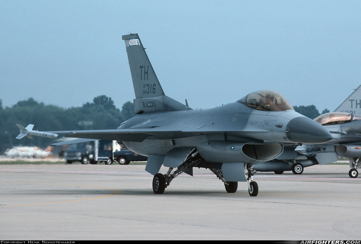 USA - Air Force General Dynamics F-16C Fighting Falcon 84-1316 at Terre Haute - Int. / Hulman Field (Regional) (HUF / KHUF), USA
