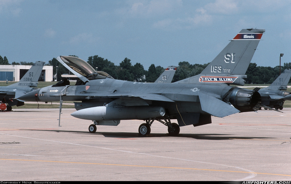 USA - Air Force General Dynamics F-16A Fighting Falcon 83-1083 at Springfield - Abraham Lincoln Capital (SPI / KSPI), USA