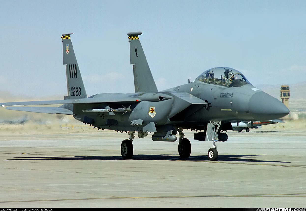 USA - Air Force McDonnell Douglas F-15E Strike Eagle 90-0228 at Las Vegas - Nellis AFB (LSV / KLSV), USA