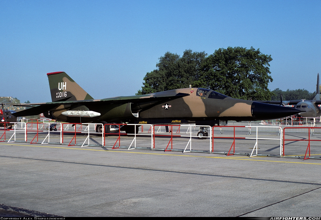 USA - Air Force General Dynamics F-111E Aardvark 68-0016 at Hopsten (Rheine -) (ETNP), Germany