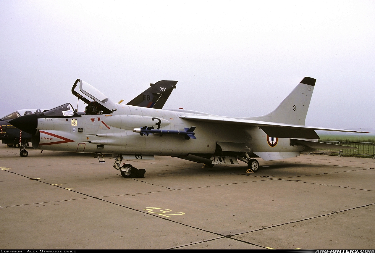 France - Navy Vought F-8E(FN) Crusader 3 at Metz - Frescaty (MZM / LFSF), France