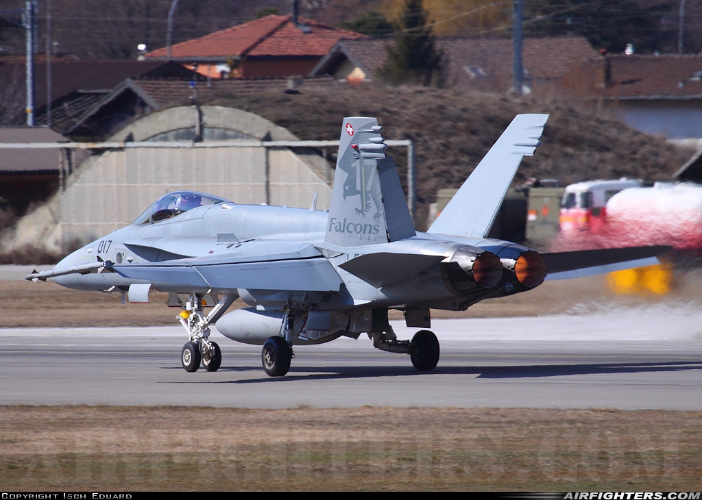 Switzerland - Air Force McDonnell Douglas F/A-18C Hornet J-5017 at Sion (- Sitten) (SIR / LSGS / LSMS), Switzerland