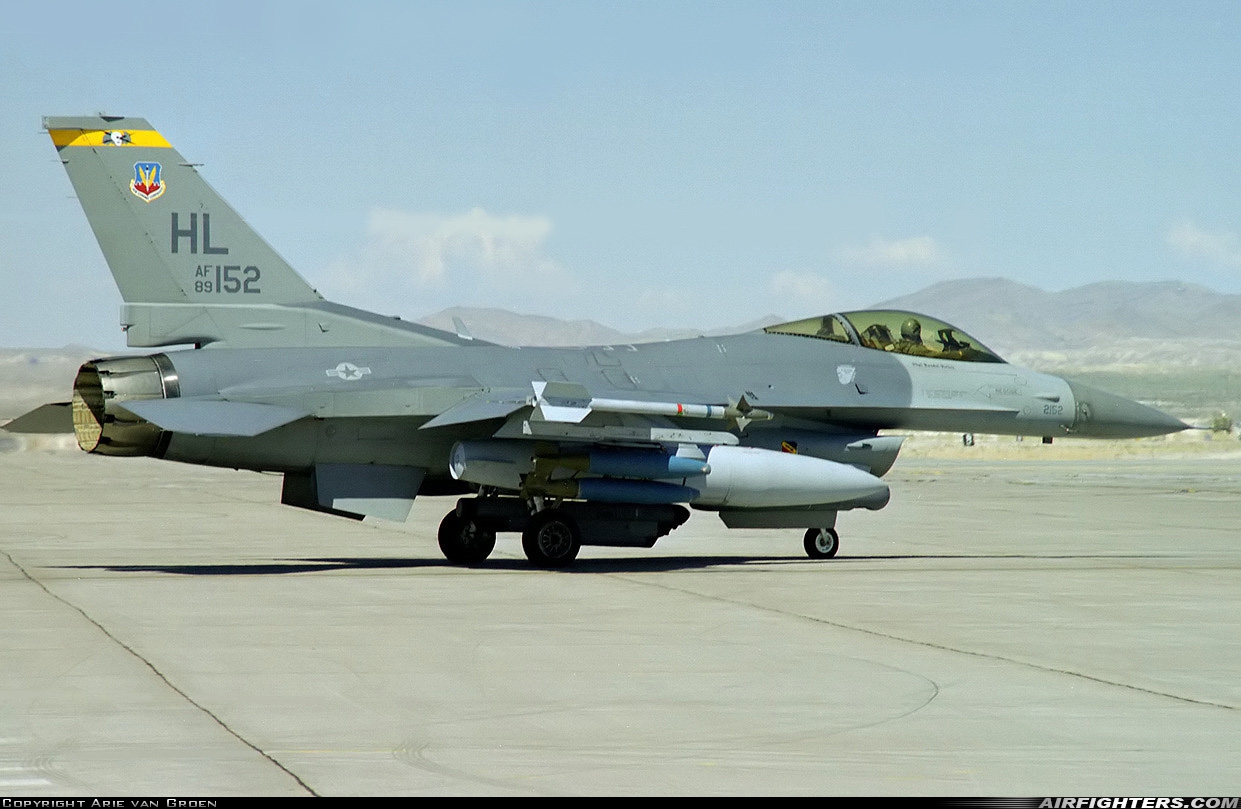 USA - Air Force General Dynamics F-16C Fighting Falcon 89-2152 at Las Vegas - Nellis AFB (LSV / KLSV), USA