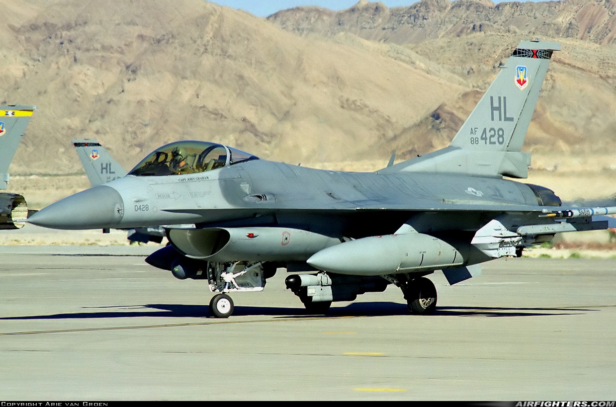 USA - Air Force General Dynamics F-16C Fighting Falcon 88-0428 at Las Vegas - Nellis AFB (LSV / KLSV), USA