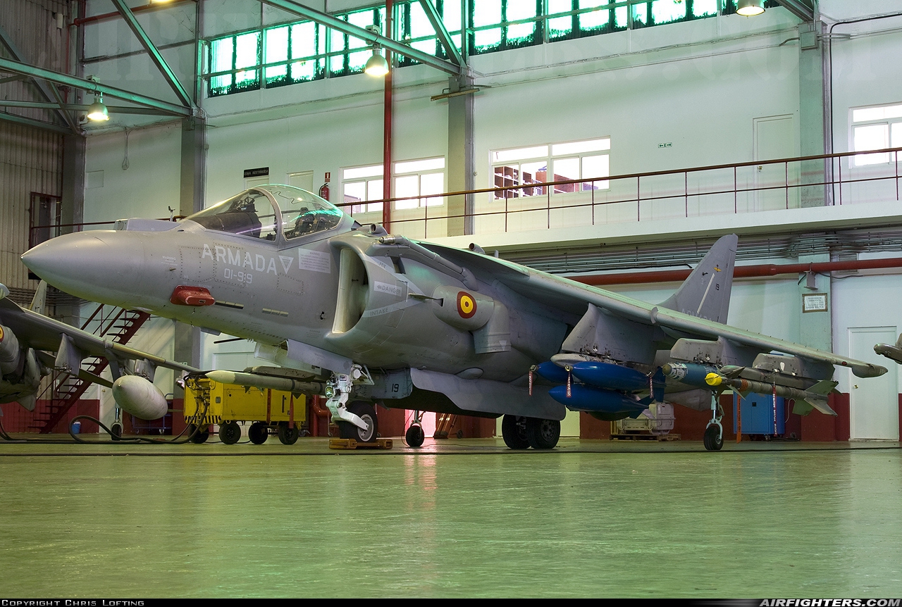 Spain - Navy McDonnell Douglas EAV-8B+ Harrier II VA.1B-29 at Rota (LERT), Spain