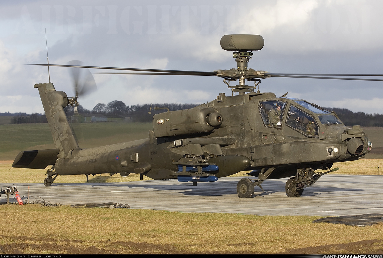 UK - Army Westland Apache AH1 (WAH-64D) ZJ187 at Off-Airport - Salisbury Plain, UK