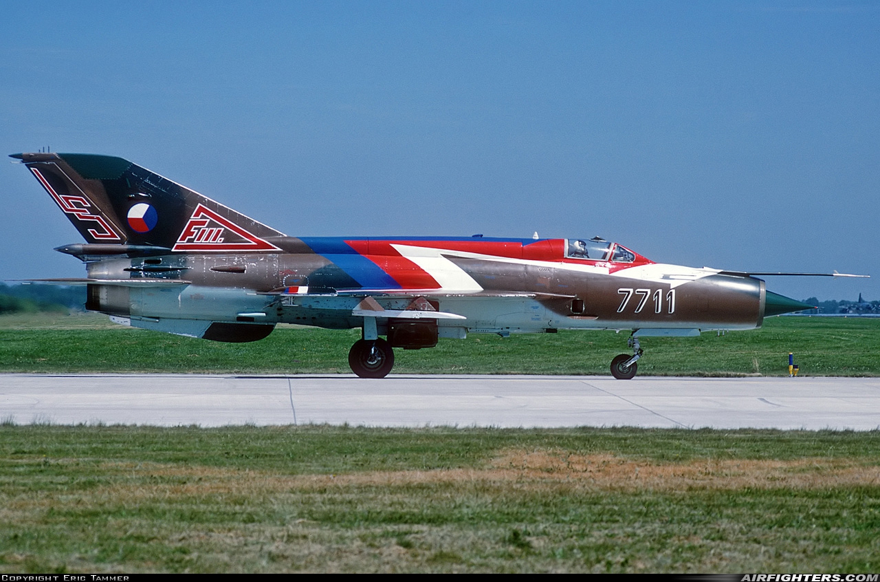 Czech Republic - Air Force Mikoyan-Gurevich MiG-21MF 7711 at Uden - Volkel (UDE / EHVK), Netherlands