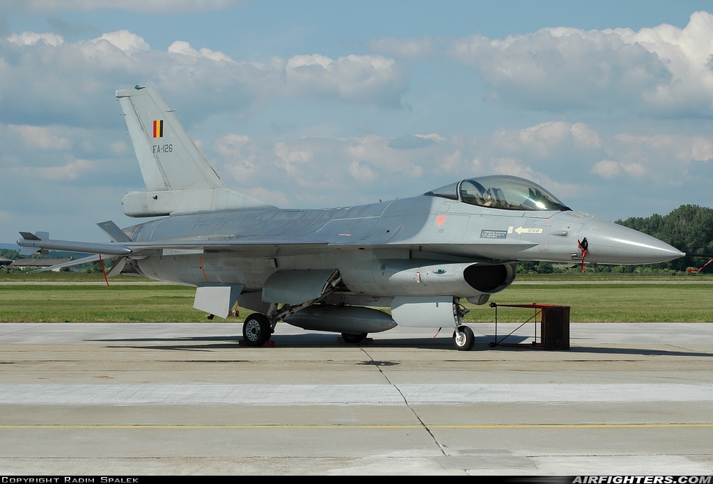 Belgium - Air Force General Dynamics F-16AM Fighting Falcon FA-126 at Prerov (PRV / LKPO), Czech Republic