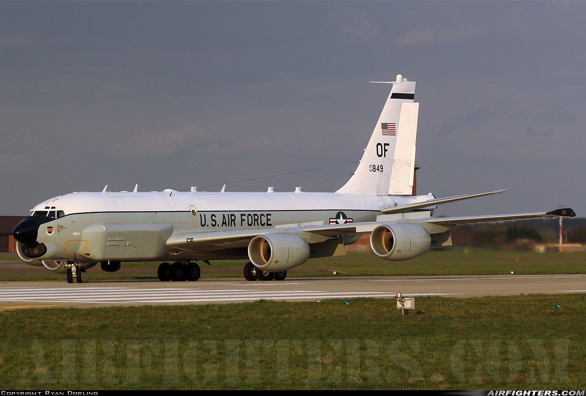 USA - Air Force Boeing RC-135U Combat Sent (739-445B) 64-14849 at Mildenhall (MHZ / GXH / EGUN), UK