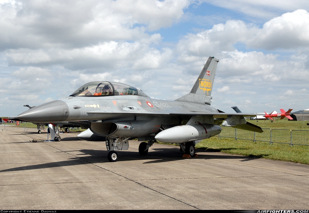 Denmark - Air Force General Dynamics F-16BM Fighting Falcon ET-022 at Evreux - Fauville (EVX / LFOE), France