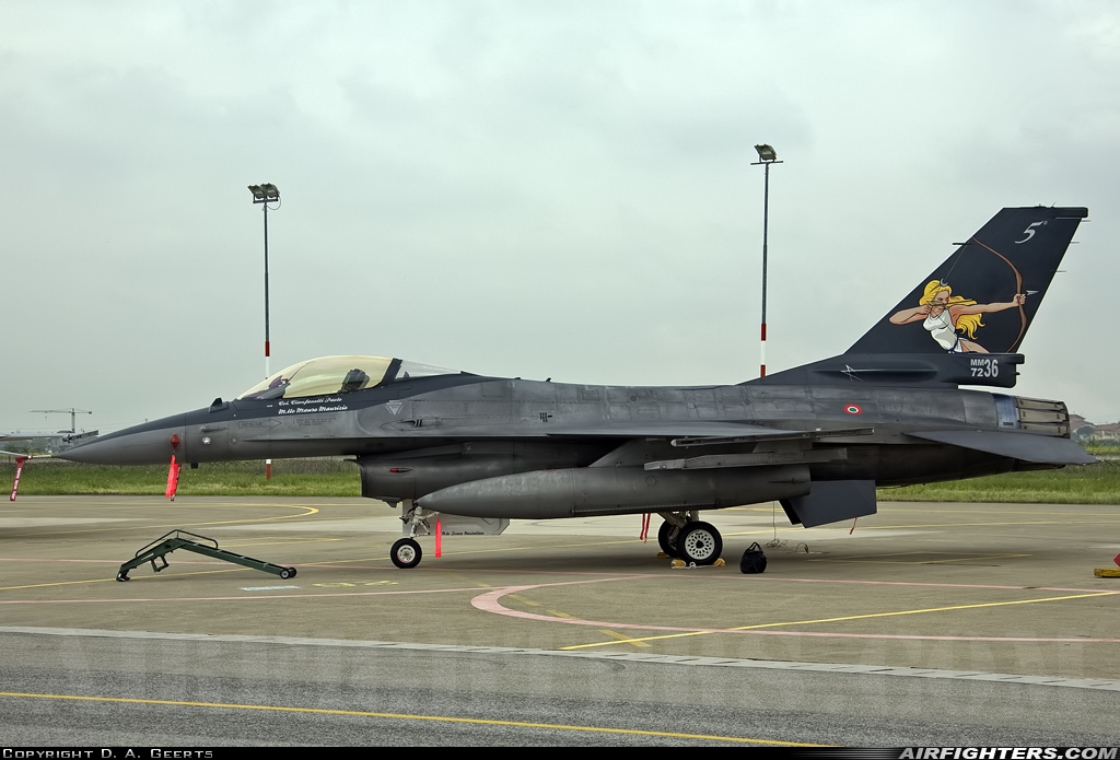 Italy - Air Force General Dynamics F-16A/ADF Fighting Falcon MM7236 at Cervia (- Urbano Mancini) (LIPC), Italy