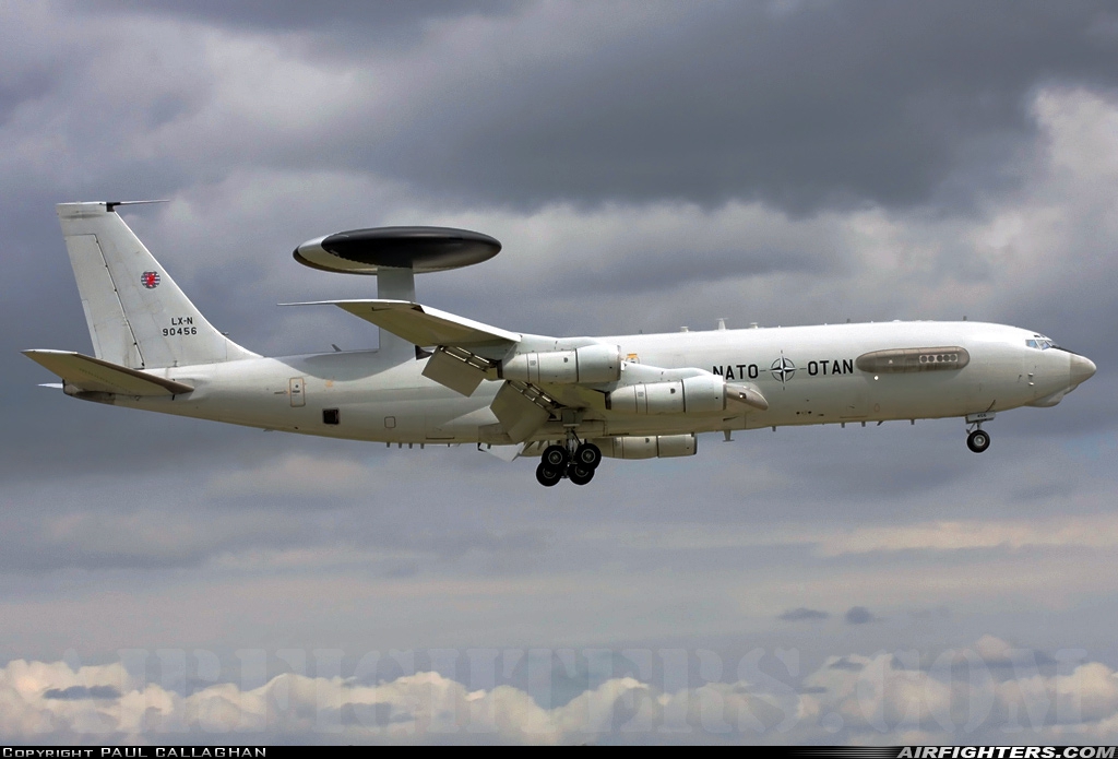 Luxembourg - NATO Boeing E-3A Sentry (707-300) LX-N90456 at Mildenhall (MHZ / GXH / EGUN), UK