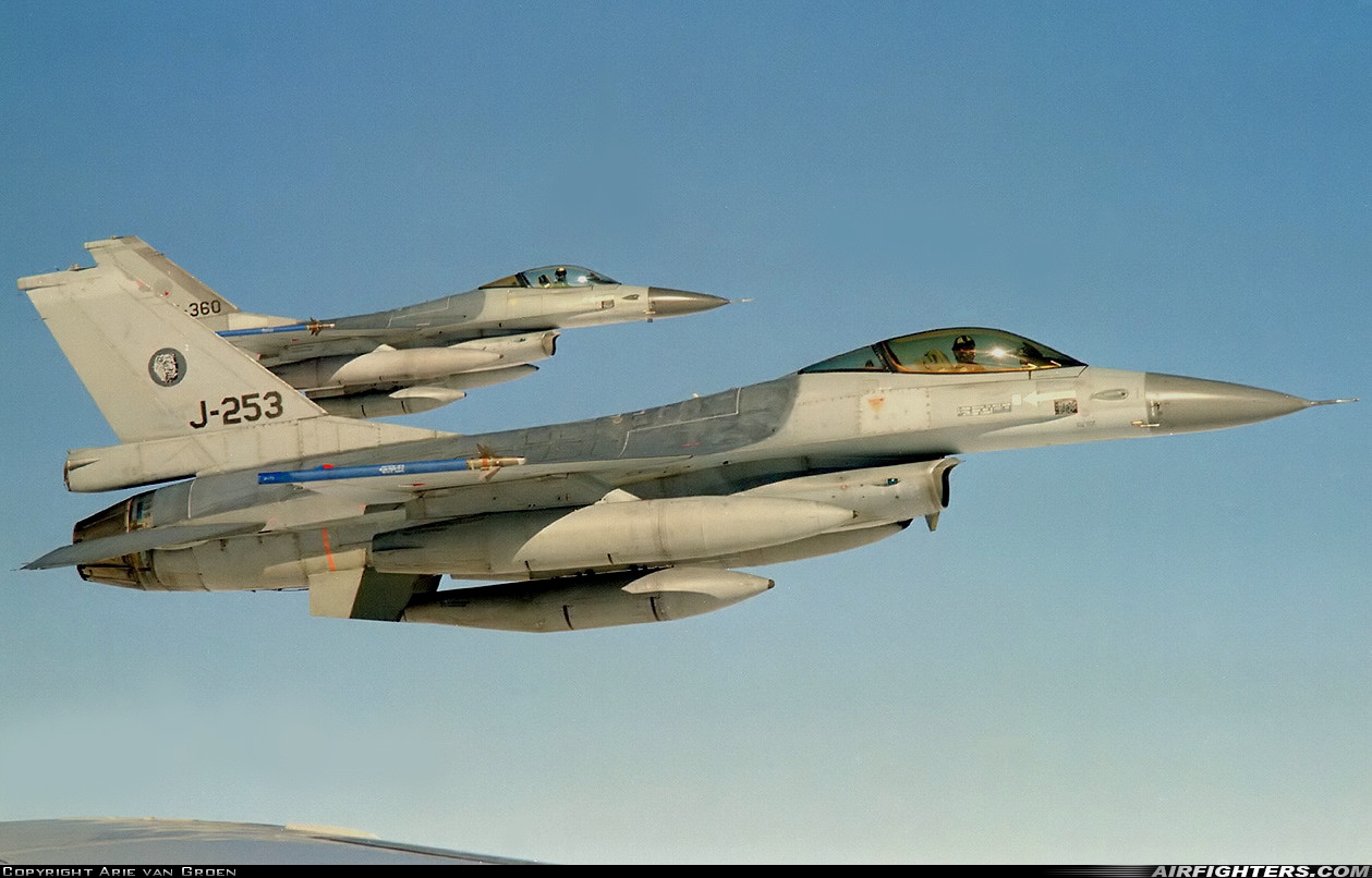 Netherlands - Air Force General Dynamics F-16A Fighting Falcon J-253 at In Flight, Greenland