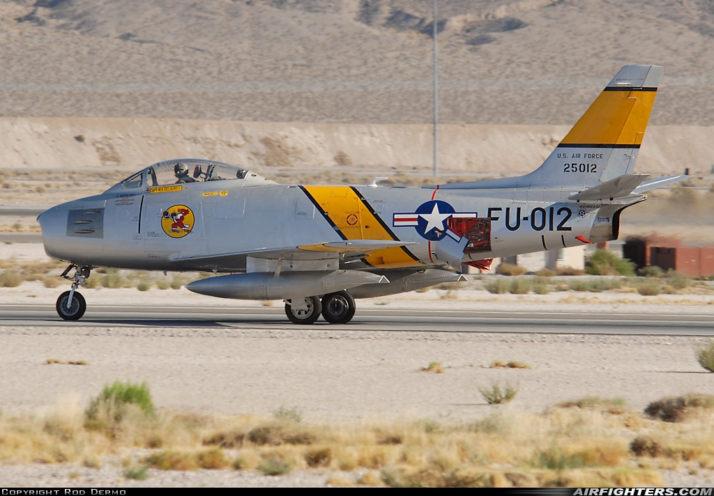 Private North American F-86F Sabre NX186AM at Las Vegas - Nellis AFB (LSV / KLSV), USA