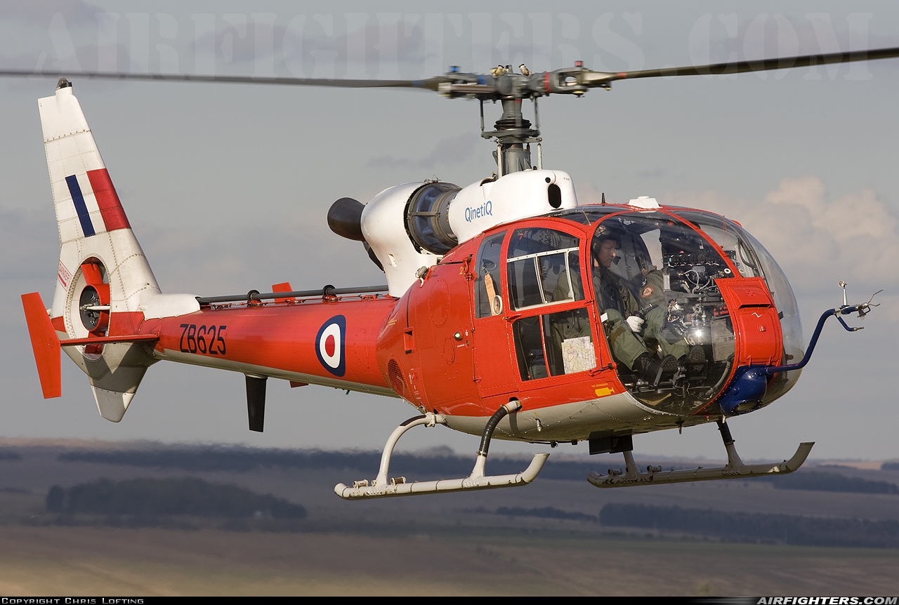 Company Owned - QinetiQ Westland SA-341 Gazelle HT3 ZB625 at Off-Airport - Salisbury Plain, UK