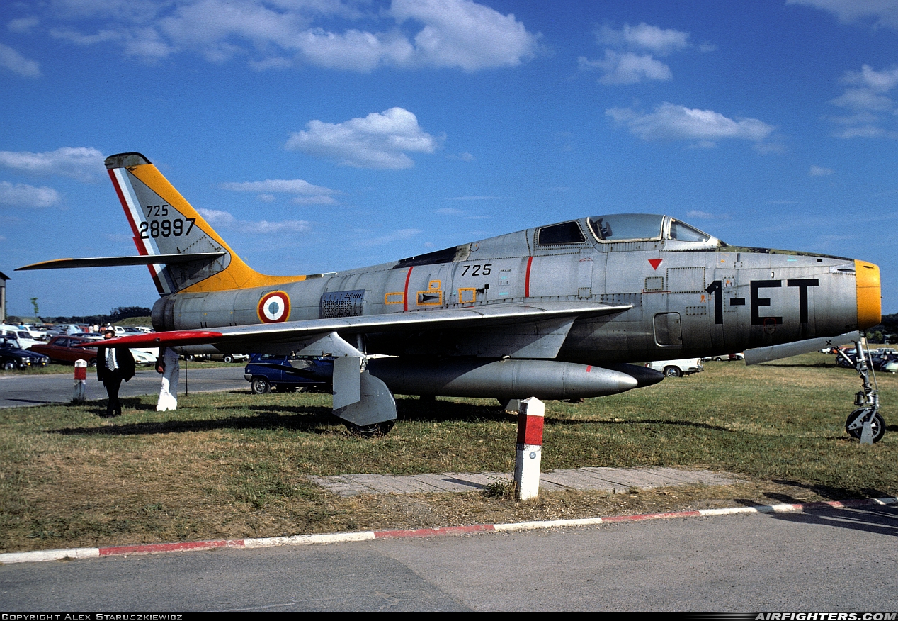 France - Air Force Republic F-84F Thunderstreak 28997 at St. Dizier - Robinson (LFSI), France