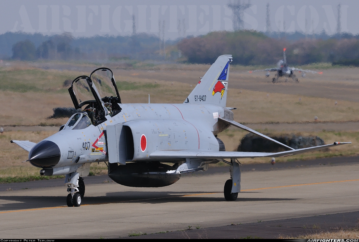 Japan - Air Force McDonnell Douglas F-4EJ-KAI Phantom II 87-8407 at Hyakuri (RJAH), Japan