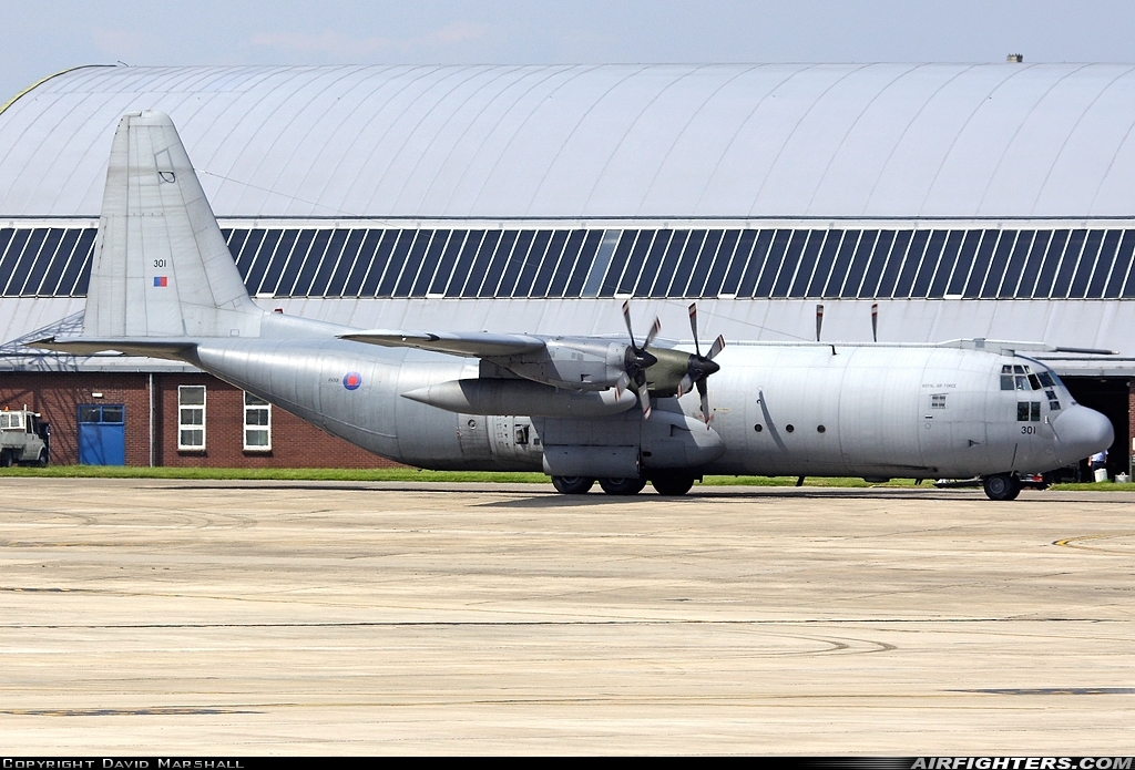 UK - Air Force Lockheed Hercules C3 (C-130K-30 / L-382) XV301 at Lyneham (LYE / EGDL), UK
