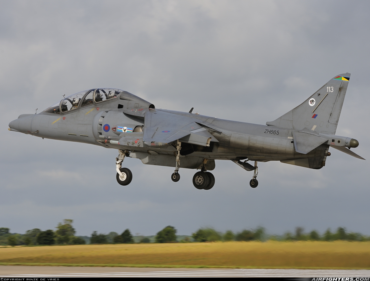 UK - Air Force British Aerospace Harrier T.10 ZH665 at Cottesmore (Oakham) (OKH / EGXJ), UK