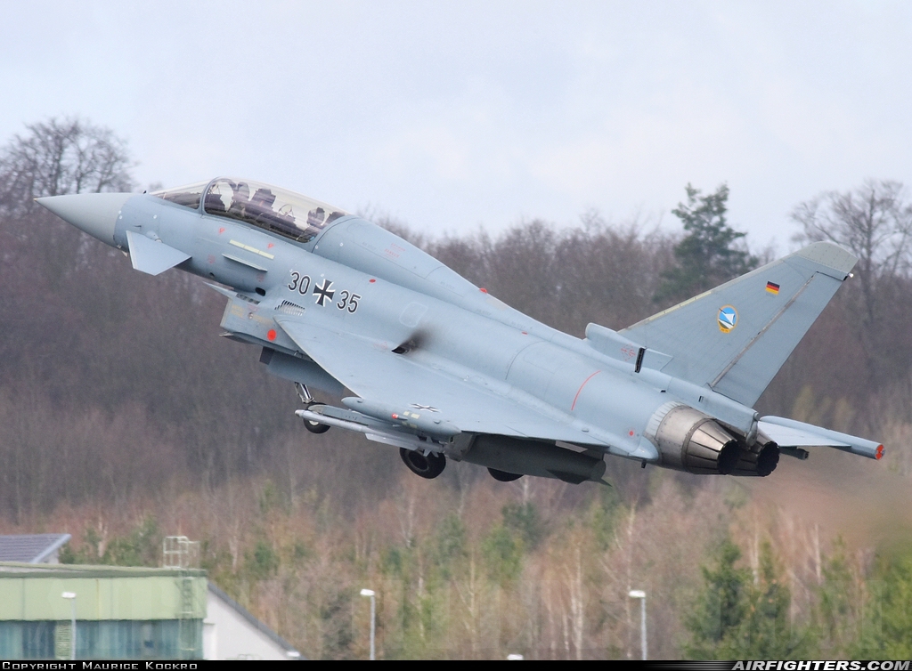 Germany - Air Force Eurofighter EF-2000 Typhoon T 30+35 at Rostock - Laage (RLG / ETNL), Germany
