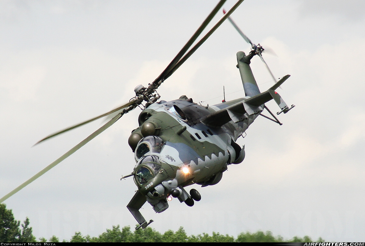 Czech Republic - Air Force Mil Mi-35 (Mi-24V) 3368 at Pardubice (PED / LKPD), Czech Republic