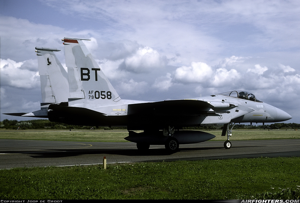 USA - Air Force McDonnell Douglas F-15C Eagle 79-0058 at Aalborg (AAL / EKYT), Denmark