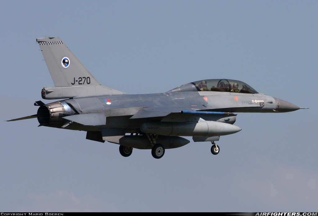Netherlands - Air Force General Dynamics F-16BM Fighting Falcon J-270 at Uden - Volkel (UDE / EHVK), Netherlands
