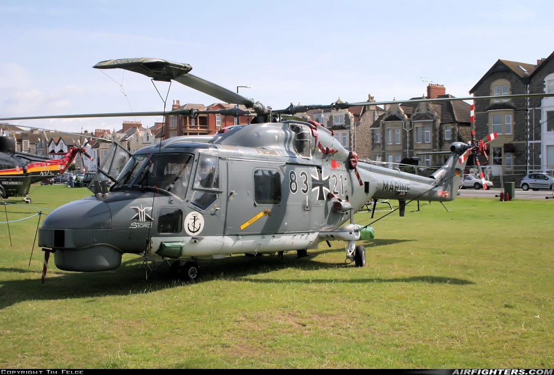 Germany - Navy Westland WG-13 Super Lynx Mk88A 83+21 at Weston-super-Mare, UK