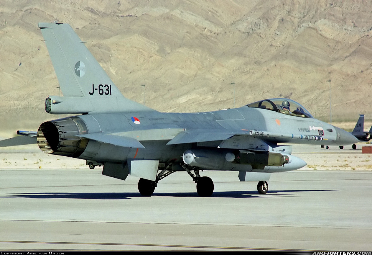 Netherlands - Air Force General Dynamics F-16A Fighting Falcon J-631 at Las Vegas - Nellis AFB (LSV / KLSV), USA