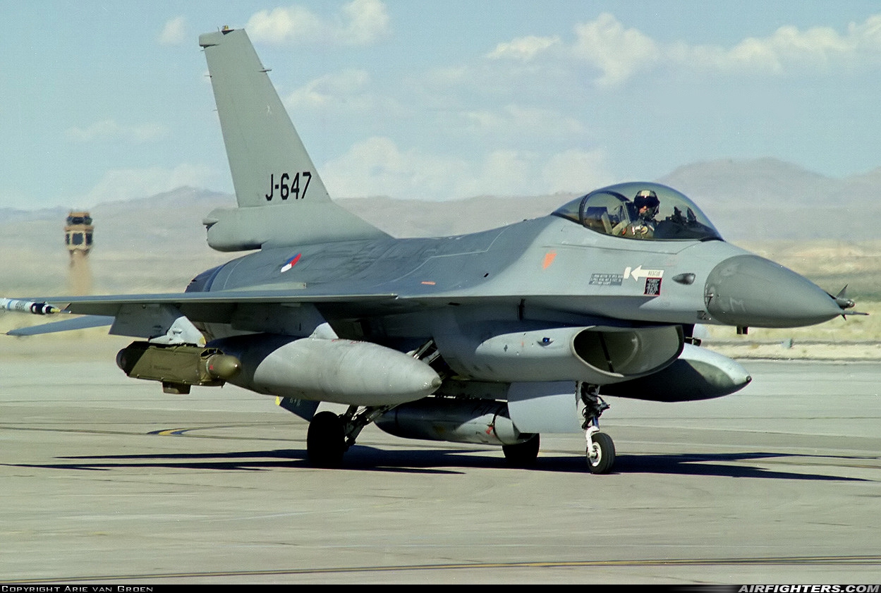 Netherlands - Air Force General Dynamics F-16A Fighting Falcon J-647 at Las Vegas - Nellis AFB (LSV / KLSV), USA