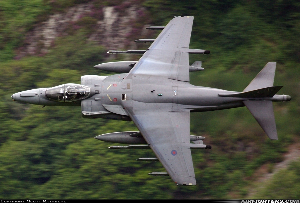 UK - Air Force British Aerospace Harrier GR.7 ZD411 at Off-Airport - Machynlleth Loop Area, UK